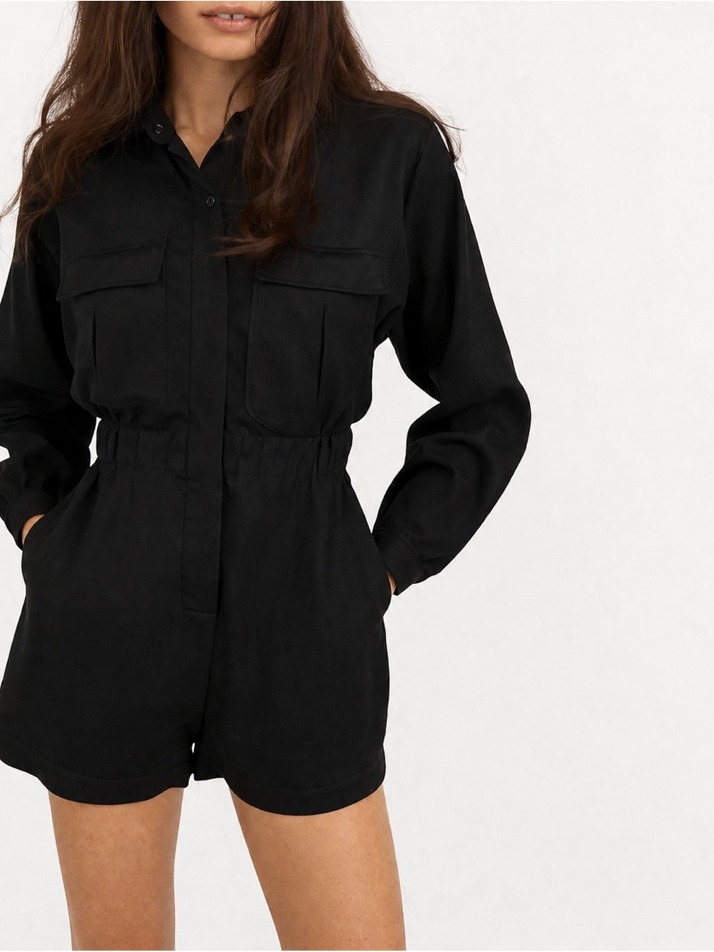 Urban Outfitters BDG Atticus Long Sleeve Utility Coverall Romper | Size Medium